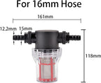 Garden Home 40-200 Mesh Large Flow Visible Filter Connector to Barb 16mm 20mm 25mm Hose Pre-Filter Garden Irrigation Agriculture Tool 1 Pcs Filter (Color : A, Size : 200Mesh)