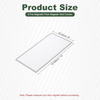 YOKIVE 6 Pcs Magnetic Floor Vent Covers, Floor Register Cover PVC Mesh Air Vent Screen Filters, Great for Home Floor, Wall, Ceiling, Catch Debris Hair Dust (White, 14-Inch x 8-Inch)