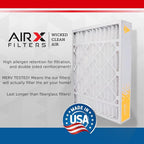 AIRX FILTERS WICKED CLEAN AIR. 18x24x4 Air Filter MERV 13 Electrostatic Pleated Air Conditioner Filter 6 Pack HVAC AC Furnace Filters
