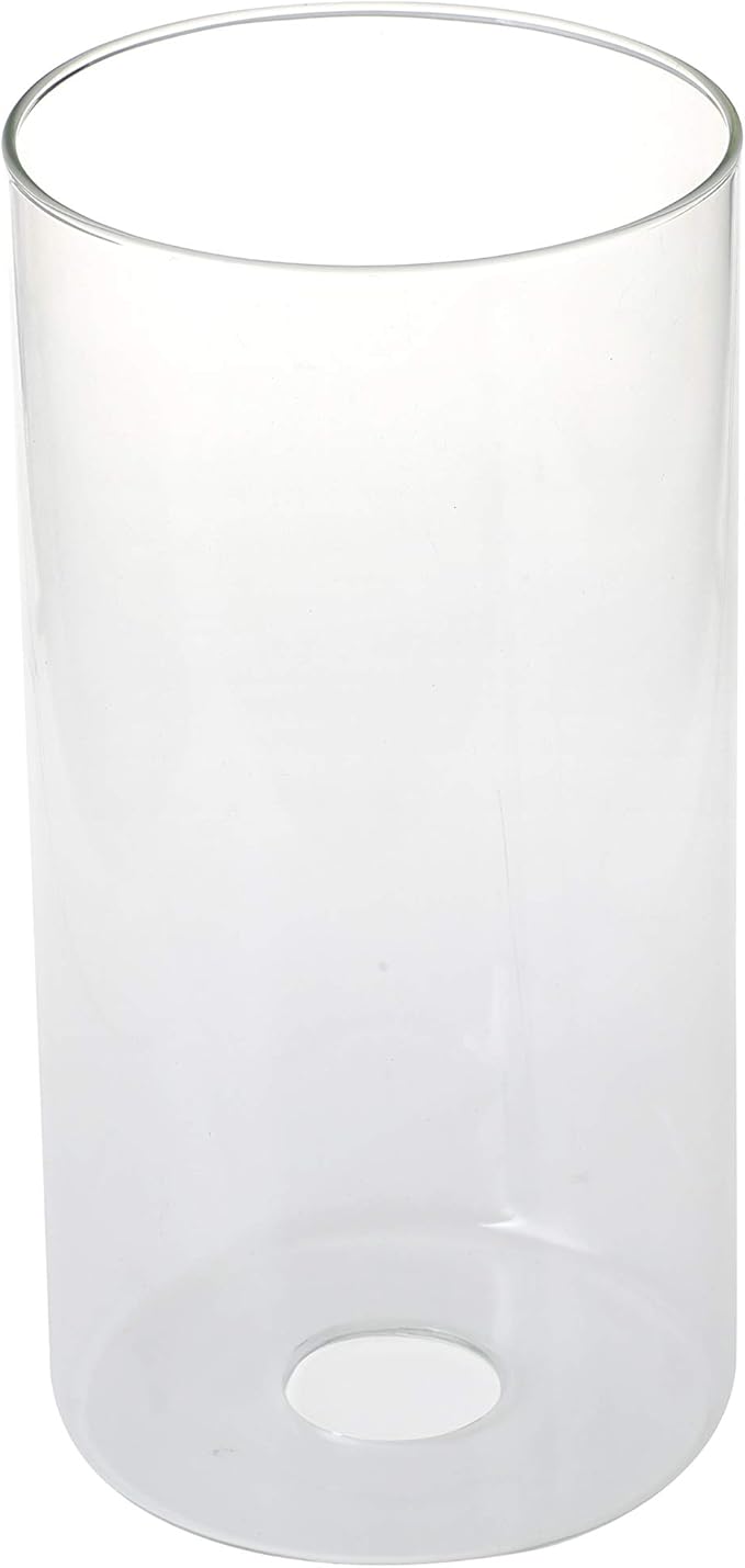 GoLucky Clear Cylinder Clear Glass Shade Accessory Glass Lamp Fixture Shade Replacement Glass Pieces with 1-5/8 Inch Fitter 4"(D)5.5"(H) Multiple Specifications