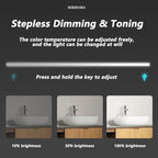 Bathroom Mirror with LED Lights and Touch Sensor, Wall Mounted Mirror with Demister Pad, 3 Colours of Light, Double Touch Button, for Entryway, Bathroom, Vanity(70cm/27.6in)