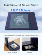 GWEIKE G2 Pro 30W Fiber Laser Engraver with 3D & Deep Engraving, 15000mm/s Fast Laser Engraver Machine, 110x110mm Working Area, Portable Laser Marking Machine for Metal, Jewelry, Leather, Dog Tags
