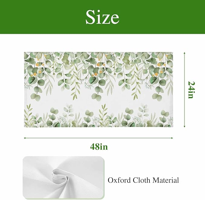 Fluorescent Light Covers for Ceiling Lights Sage Green Eucalyptus Leaves Magnetic Light Filters 1 Pack 4x2 ft Nature Leaf Plant Ceiling Lights Cover for Classroom Office School Home Drop Lamp Decor