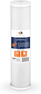 Aquaboon 4,5 x 20 inch Carbon Filter Cartridge - 5 Micron Coconut Shell CTO Filter - Whole House Well Water Filtration - Matches DB20P, CTO20BB, Pentek FLOPLUS-20BB, 155312-43, CBC-20BB (2 Pack)
