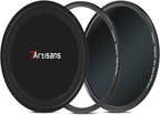 7artisans Nano Magnetic Filter UV Filter ND Light Reduction Filter/CPL Polarization Filter/GND Gradient Filter/Black Mist 1/4 Portrait Photography Filter Suitable for Lens(72mm ND1000)