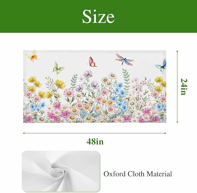 Fluorescent Light Covers for Ceiling Lights Spring Flowers Magnetic Light Filters 4 Pack 4x2 ft Daisy Butterflies Dragonfly Ceiling Lights Cover for Classroom Office School Home Drop Lamp Decor