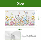 Fluorescent Light Covers for Ceiling Lights Spring Flowers Magnetic Light Filters 1 Pack 4x2 ft Daisy Butterflies Dragonfly Ceiling Lights Cover for Classroom Office School Home Drop Lamp Decor