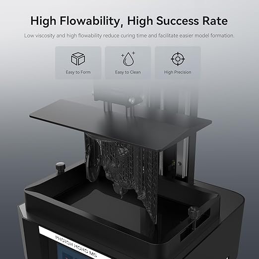 ANYCUBIC ABS-Like Resin Pro 2, Upgraded 8K 3D Printer Resin with Enhanced Strength and Toughness, High Precision, Low Odor, Wide Compatibility for All LCD Resin 3D Printers (Black, 1kg)