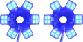 2PCS Air Cleaner LED Light 5" Truck Decorative Hex Style Air Filter Lamp for Peterbilt, Kenworth, Trailers, RVs', Campers Support IP67 12-24V Sold Individually(Blue)