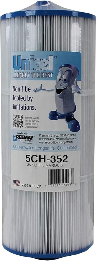 Unicel 5CH-352 35 Square Foot Media Replacement Hot Tub Spa Filter Cartridge with 151 Pleats (2 Pack)