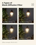 K&F CONCEPT 46mm Black Diffusion 1/8 Filter, Mist Dreamy Cinematic Effect Filter for Video/Vlog/Portrait Photography K-Series