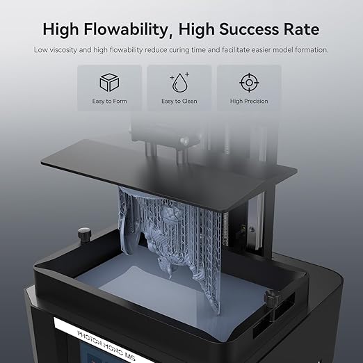 ANYCUBIC ABS-Like Resin Pro 2, 3D Printer Resin with Enhanced Strength and Toughness, High Precision and Minimal Shrinkage, Wide Compatibility for All LCD Resin 3D Printers (Grey+Clear, 2kg)