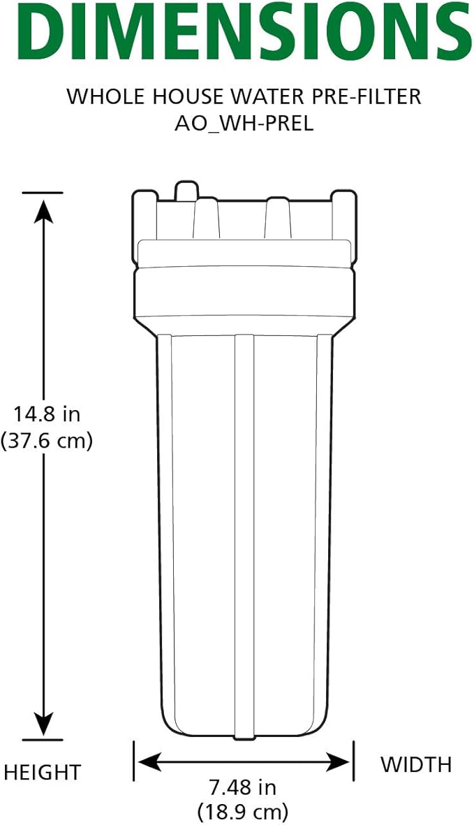 AO Smith Single-Stage Whole House Water Filter - Included Reminder Timer