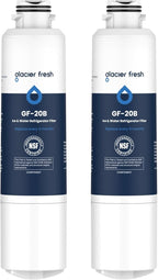 GLACIER FRESH Compatible with Samsung DA29-00020B Refrigerator Water Filter, DA29-00020A/B, DA29-00020B-1, HAF-CIN/EXP, 46-9101, RF4267HARS For French Door Fridge Kitchen (2 PACK)