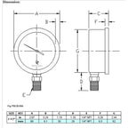 2-1/2" Oil Filled Vacuum Pressure Gauge - Stainless Steel Case, Brass, 1/4" NPT, Lower Mount Connection, 30HG/30PSI