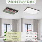 Fluorescent Light Covers for Ceiling Lights Colorful Flowers Magnetic Light Filters 3 Pack 4x2 ft Abstract Lines Floral Ceiling Lights Cover for Classroom Office School Home Drop Lamp Decor