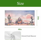 Fluorescent Light Covers for Drop Ceiling Watercolor Running Horse Cactus Magnetic Light Filters, Desert Hill Ombre Sky Ceiling Shade Filters for Home Classroom Office,2x4 ft,2Packs