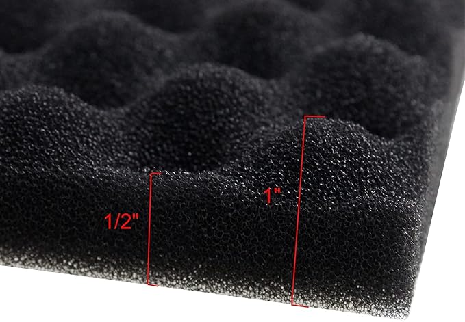 Wave Point Aquarium Bio Sponge Foam Filter Media Pad Cut-to-fit for Fish Tank Sump Pond 17" x 11" x 1/2" to 1" (1 Set (3 PCS))