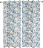 Hot Air Balloons Outdoor Curtains for Patio Fantasy Spaceship Cartoon Vintage Waterproof Outside Curtains with Grommet Top Weatherproof Curtain for Cabana Pergola Gazebo, 2 Pack, 54" W x 84" L