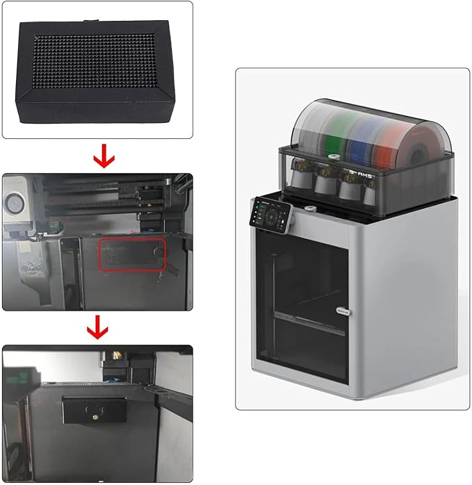 Activated Carbon Air Filters 5Pcs for 3D Printers | Absorb VOC Emissions and Odor Removal | Seamless Integration Purifiers for Clean Air Printing