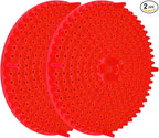 2PCS Car Wash Bucket Grit Trap Insert, 10.2" Vehicle Detailing Washing Filters for Dirt & Debris Trapping, Auto Collecting Sediment Cleaning Tool, Universal for SUV Sedan Truck (Red)