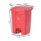 Outdoor Trash can Outdoor Sorting Trash can Large Pedal Type Waste bin with lid 11.8 Gallon Plastic Commercial Outdoor Garbage can, 4 Colors Trash Can (Size : Gris)
