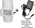 3 Inch Duct Fan Variable Inline Exhaust Blower 12V Extractor Fan 47Cfm Powerful Universal Silent Fan Filter Booster for Hydroponics Home Use (Color : NO Adjustable Speed, Size : 6w)