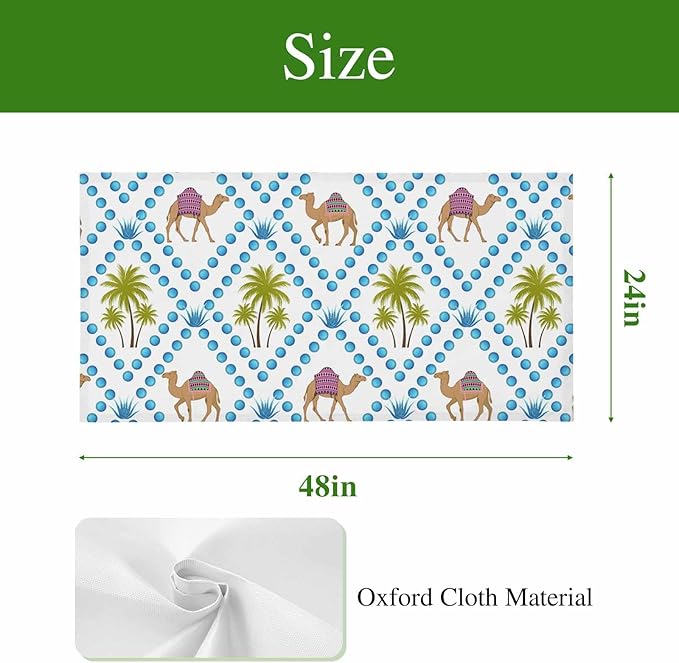 3 Pack Fluorescent Light Cover, Camels Palm Trees Light Covers for Ceiling Lights, Tropical Desert Animal Plants Polka Dot Magnetic Lights Filters Ceiling Shade for Classroom/Office - 4 x 2 Feet
