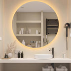 LTSRLL Frameless Illuminated LED Bathroom Wall Mirror with Touch, Demister Pad and Dimmable Lights & 3 Colors for Makeup Shaving and Bath Vanity IP44(Backlight,70cm/27.5in)