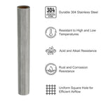 PATIKIL 40" L x 10" W Woven Wire Mesh, 150 Mesh 304 Stainless Steel Air Vent Filter Screen with Gloves for Window Security Vent Cover Filtration Animals Fence