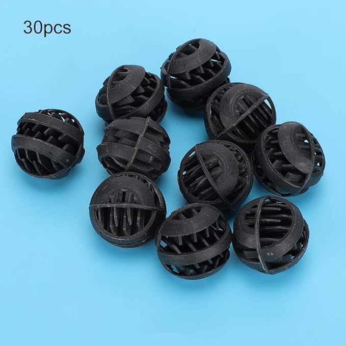 Plastic Biochemical Filter Balls, 30PCS, Durable & Recyclable, for Freshwater and Seawater Aquarium Fish Tanks Biofiltration