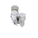 PneumaticPlus SAU220T-N02G-MEP Mini Compressed Air Filter Regulator Combo 1/4" NPT - T-Handle, Metal Bowl, Manual Drain, Bracket, Gauge