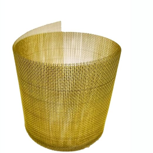 4''x40'' Brass Wire Shielding Fabric 10-300 mesh Copper Wire Filter Mesh Electrode Copper Mesh Non-Magnetic Signal Screen (300Meshx100mmx1000mm)