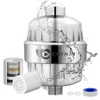 Shower Head Filter for Hard Water to Remove Chlorine Reduces Dry Itchy Skin,Shower Filters with High Output Showerhead Cartridges(Chrome)