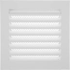 Repa Market 8" x 8" Inch (Inner Dimensions) Galvanized Steel White Soffit Air Vent Cover - Louvered Square Gable Vent with Mesh Screen - Exhaust/Intake Ventilation Grill - Outdoor Metal Duct Grate