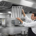 Soro Essentials- 20" W x 25" H Stainless Steel Commercial Kitchen Hood Filter with Handles- Hood Filters Range Hood Filter Range Hood Baffle Grease Filter for Restaurant Kitchen Exhaust Hoods