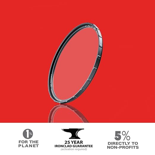 39mm X2 UV Filter for Camera Lenses - UV Protection Photography Filter with Lens Cloth - MRC8, Nanotec Coatings, Ultra-Slim, Traction Frame, Weather-Sealed by Breakthrough Photography