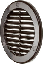 Vent Systems 4" Inch (Opening Dimensions) - Pack of 100 - Brown Soffit Vent Cover - Plastic Round Air Vent Grille - Built-in Mesh Screen - HVAC Register Louver for Bathroom, Home, Kitchen