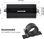 EVIL ENERGY Inline Fuel Filter 100 Micron with 6AN 8AN 10AN Adapter Universal 50MM