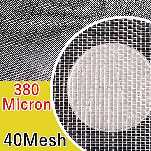 Fine Filter Mesh Nylon Fabric, Recycling Screens for Kitchen Filtration Food Wine 80-500 Mesh(40mesh 380micron,1x10 meter)