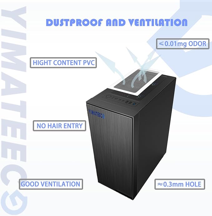 Dust Filter PC 280mm Magnetic Fan Dust Mesh Filter for Computer Cooler Fan/PSU/Routers, 50 Mesh PC Case Dustproof Vent Filter Cover Fan Grills (PVC, Gentleman Aesthetic,140 * 280mm, 2pcs, White)