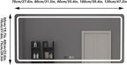Bathroom Mirror with LED Lights, Lighted Bathroom Makeup Wall Mounted Mirror with Demister Pad, 3-Color Dimmable LED Light, for Wall Decor, Vanity, Living Room(A,60x80cm)