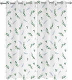Leaf Outdoor Curtains for Patio Summer Jugal Leaves Pastoral Plant Waterproof Outside Curtains with Grommet Top Weatherproof Curtain for Cabana Pergola Gazebo, 2 Pack, 54" W x 95" L