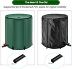 Goplus 53 Gallon Collapsible Rain Barrel, Portable Rain Barrels to Collect Rainwater from Gutter, Rainwater Collection System, Water Storage Tank Catcher Container with Filter Spigot