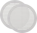 Vent Systems 8" Inch (Opening Dimensions) - Pack of 2 - White Soffit Vent Cover - Plastic Round Air Vent Grille - Built-in Mesh Screen - HVAC Register Louver for Bathroom, Home, Kitchen
