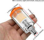 beduan Water Oil Separator Filter, 1/4" NPT Male and Female Thread Spray Gun Filters Air Compressor Fitting Compressed Orange（Pack of 2）