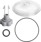 Replacement SF80110-1 Leaf Trap Cover w/Valve & O-Ring Compatible with Intex 12" Sand Filter Pump 2100 GPH – Fits SF80110-1/-2, 11823, SF15110, ECO15110-2, 26361CA/EH/W, 26337EH, 28645EG, 28948EH