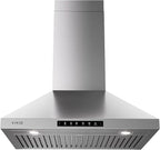 Wall Mount 36 Inch Range Hood 900 CFM, Ductless/Ducted Convertible Kitchen Hood, 3-speed Gesture Sensing & Touch Control, Stainless Steel Kitchen Vent Hood with Permanent Baffle Filters