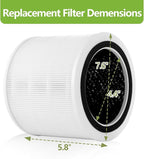 2 Pack Core 300 Replacement Filter Compatible with LEVOIT Core 300, Core 300S/300-P and Core P350 Air Purifier, High-Efficiency 3-in-1 True H13 HEPA Activated Carbon Filter Core 300-RF (White)
