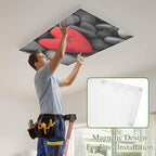 Fluorescent Light Covers for Ceiling Lights Love Heart Stone Magnetic Light Filters 3 Pack 4x2 ft Black Red Ceiling Lights Cover for Classroom Office School Home Drop Lamp Decor